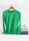 Wholesale Women's Casual Plain Round Neck Long Sleeve Sweater - Liuhuamall