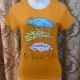Wholesale Women's Casusal Letter & Feather Print Round Neck Short Sleeve Tee 58# Clothing Wholesale Market Liuhua