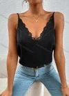 Wholesale Women's Sexy V Neck Guipure Lace Plain Cami Top AY217# - Liuhuamall