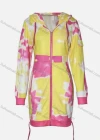 Wholesale Women's Casual Tie Dye Long Sleeve Zipper Short Hoodie Dress - Liuhuamall