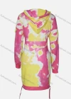 Wholesale Women's Casual Tie Dye Long Sleeve Zipper Short Hoodie Dress - Liuhuamall