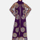 Women's Islamic Muslim Floral Sequin Self Tie Maxi Kimono Cover Up Dress 19# Clothing Wholesale Market -LIUHUA