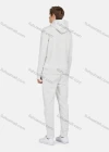 Wholesale Men's Hooded Drawstring Kangaroo Pocket Plain Hoodies & Pants 2-Piece Set 2234# - Liuhuamall