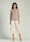 Wholesale Women's Basics Button Front Plain Long Sleeve Cardigan - Liuhuamall