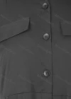 Wholesale Women's Collared Puff Sleeve Buttons Fake Pockets Plain Maxi Shirt Dress - Liuhuamall