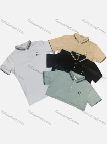 Wholesale Men's Casual Striped Trim Short Sleeve Polo Shirt(Pack Of 12), LIUHUA CLOTHING WHOLESALE