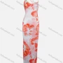 Wholesale Women's Sexy Floral Dyed Spaghetti Straps Crisscross Back Maxi Cami Dress A20320D# preview