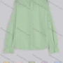 Wholesale Women's Casual Plain Ruffle Neck Poet Sleeve Sheer Lace Button Down Shirt preview