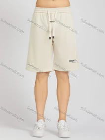 Wholesale Men's Casual Plain Drawstring Letter Shorts E01#, LIUHUA CLOTHING WHOLESALE