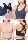 Wholesale Women's Athletic Plain Criss Cross Stretchy Sporty Training Bra 831# - Liuhuamall