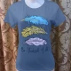 Wholesale Women's Casusal Letter & Feather Print Round Neck Short Sleeve Tee 59# Clothing Wholesale Market Liuhua