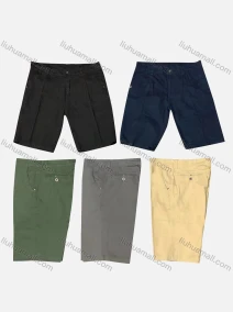 Wholesale Men's Casual Plain Straight Leg Pockets Shorts, LIUHUA CLOTHING WHOLESALE