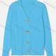 Wholesale Women's Casual Plain V Neck Cable Knit Button Down Cardigan 2295# C632# Clothing Wholesale Market Liuhua