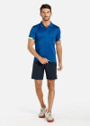 Wholesale Men's Sporty Short Sleeve Plain Slim Fit Quick Dry Stretch Polo Shirt - Liuhuamall