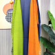 Women's Loose Fit Colorblock Raw Hem Cape Blue Clothing Wholesale Market -LIUHUA