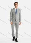 Wholesale Men's Striped Lapel Collar Blazer&Pants Slim Fit Suit Set - Liuhuamall
