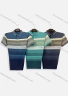 Wholesale Men's Casual Striped Colorblock Short Sleeve Patch Pocket Polo Shirt H109# - Liuhuamall