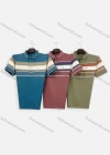 Wholesale Men's Casual Striped Colorblock Short Sleeve Patch Pocket Polo Shirt H110# - Liuhuamall