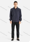 Wholesale Men's Casual Long Sleeve Plain Zipper Bomber Jacket - Liuhuamall