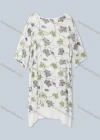 Wholesale Woman's Casual Crew Neck Half Sleeve Floral Print Ruffle Hem Dress 9592# - Liuhuamall