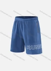 Wholesale Men's Athletic Workout Letter Print Zipper Pockets Elastic Waist Shorts 2210# - Liuhuamall