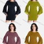 Wholesale Women's Casual Plain Round Neck Split Sleeve Short Dress V2445# preview
