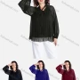 Wholesale Women's Casual Plain Tie Neck Pleated Semi-sheer Long Sleeve Blouse 2744# preview