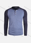 Wholesale Men's Casual Silm Fit Long-Sleeve Colorblock Henley Shirt - Liuhuamall
