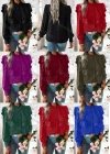 Wholesale Women's Casual Ruffle Trim Plain Layered Long Sleeve Button Down Blouse - Liuhuamall