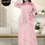 Wholesale Women's Casual Striped Patch Pocket Collared Casual Maxi Shirt Dress With Belt 1633-9931# preview
