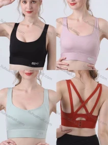 Wholesale Women's Athletic Plain Criss Cross Stretchy Sporty Training Bra 835#, LIUHUA CLOTHING WHOLESALE