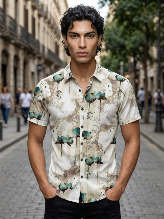 Wholesale 2026 Independent Site Title (English) for Men's Slim - Fit Short - Sleeve Shirt