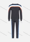Wholesale Women's Round Neck Rib-knit Striped Print Sweater&Slim Pant 2 Pieces Set 2289C-9710# - Liuhuamall