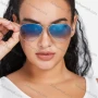 Wholesale Metal Flash Lenses Gradient Aviator Sunglass preview