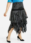Wholesale Women's Hanky Hem Floral Print Elastic High Waist Maxi Skirt - Liuhuamall