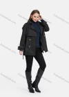 Wholesale Women's Lapel Double Breasted Windbreaker Mid Length Trench Coat With Buckle Belt - Liuhuamall