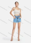 Wholesale Women's Casual Plain Round Neck Mesh Knit Crop Cami Top - Liuhuamall