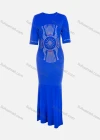 Wholesale Women's African Elegant Plus Size Half Sleeve Round Neck Rhinestone Pearl Decor Maxi Dress - Liuhuamall