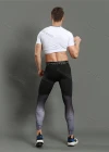 Wholesale Men's Athletic Workout Elastic Waist Ankle Length Gym Running Leggings N201# - Liuhuamall