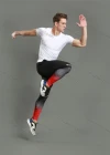 Wholesale Men's Athletic Workout Elastic Waist Ankle Length Gym Running Leggings N201# - Liuhuamall