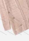 Wholesale Women's Plain Long Sleeve Rib-Knit Button Decor Cardigan - Liuhuamall