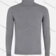 Wholesale Men's Casual Long Sleeve Knit High Neck Plain Sweater Dark Gray Clothing Wholesale Market Liuhua