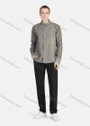 Wholesale Men's Casual Collared Long Sleeve Button Down Shirt 7-122# - Liuhuamall