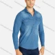 Wholesale Men's Casual Distressed Plain Button Down Long Sleeve Denim Shirt Denim Clothing Wholesale Market Liuhua