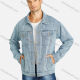 Wholesale Men's Basics Plain Button Down Flap Pockets Distressed Denim Jacket Light Blue Wholesale Clothing Market & Suppliers -LIUHUAMALL