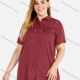 Wholesale Women's Cotton Collared Sequin Embroidery Short Sleeve Shirt 4# Clothing Wholesale Market Liuhua