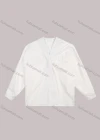 Wholesale Women's Fall V-Neck Long Sleeve Plain Fake Pocket Crop Top - Liuhuamall