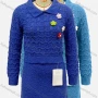 Wholesale Women's Causal Plain Lapel Long Sleeve Flower Decor Top & Short Skirt Sets preview