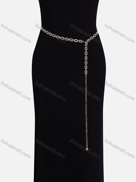 Wholesale Rhinestones Decor Metal Waist Chain QDLF2313#