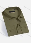 Wholesale Men's Casual Plain Long Sleeve Button Down Collared Shirts HT2225-3# - Liuhuamall